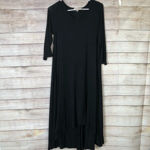 Philosophy Comfy Black High Low Maxi Dress SzM‎
